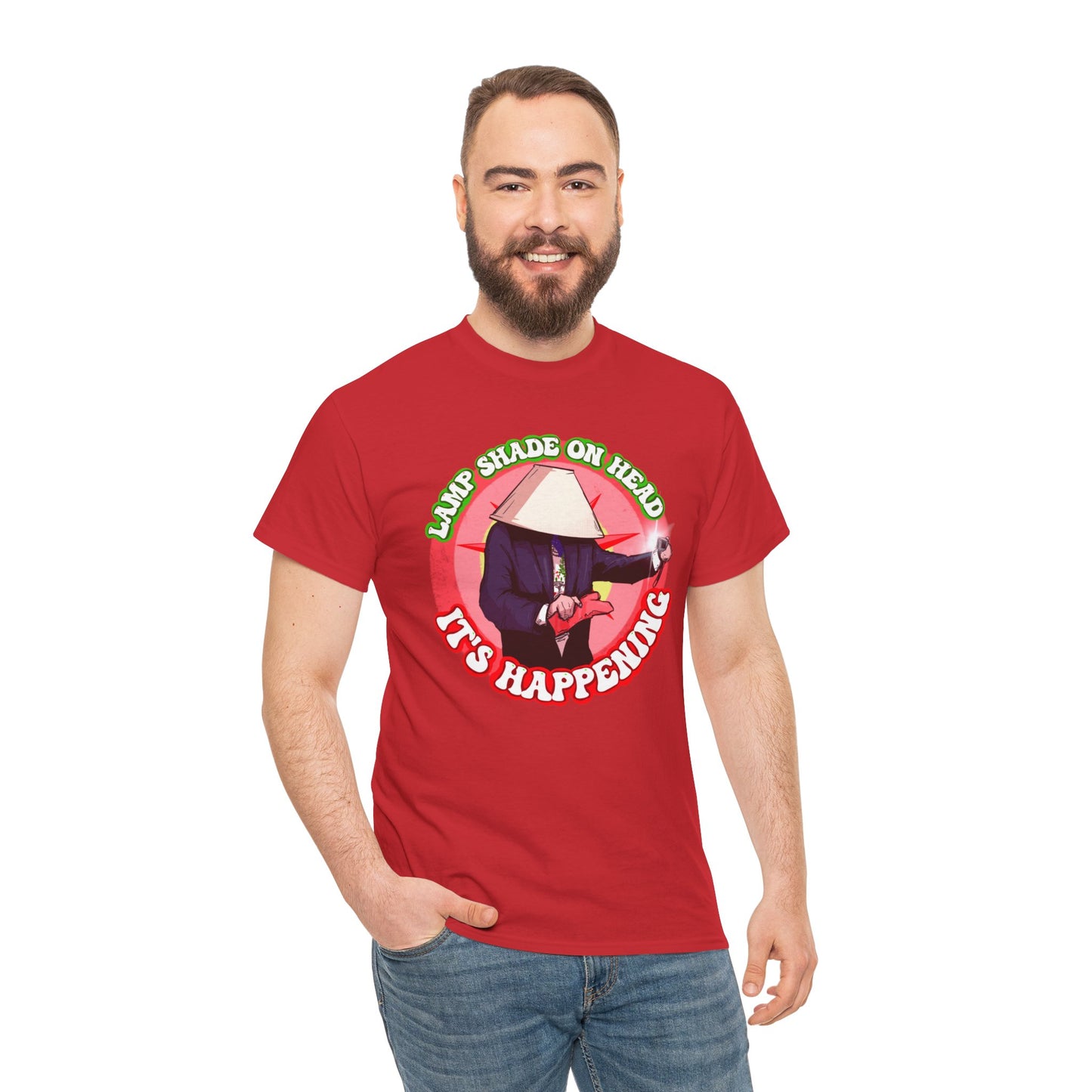 Lampshade On Head Unisex Heavy Cotton Tee