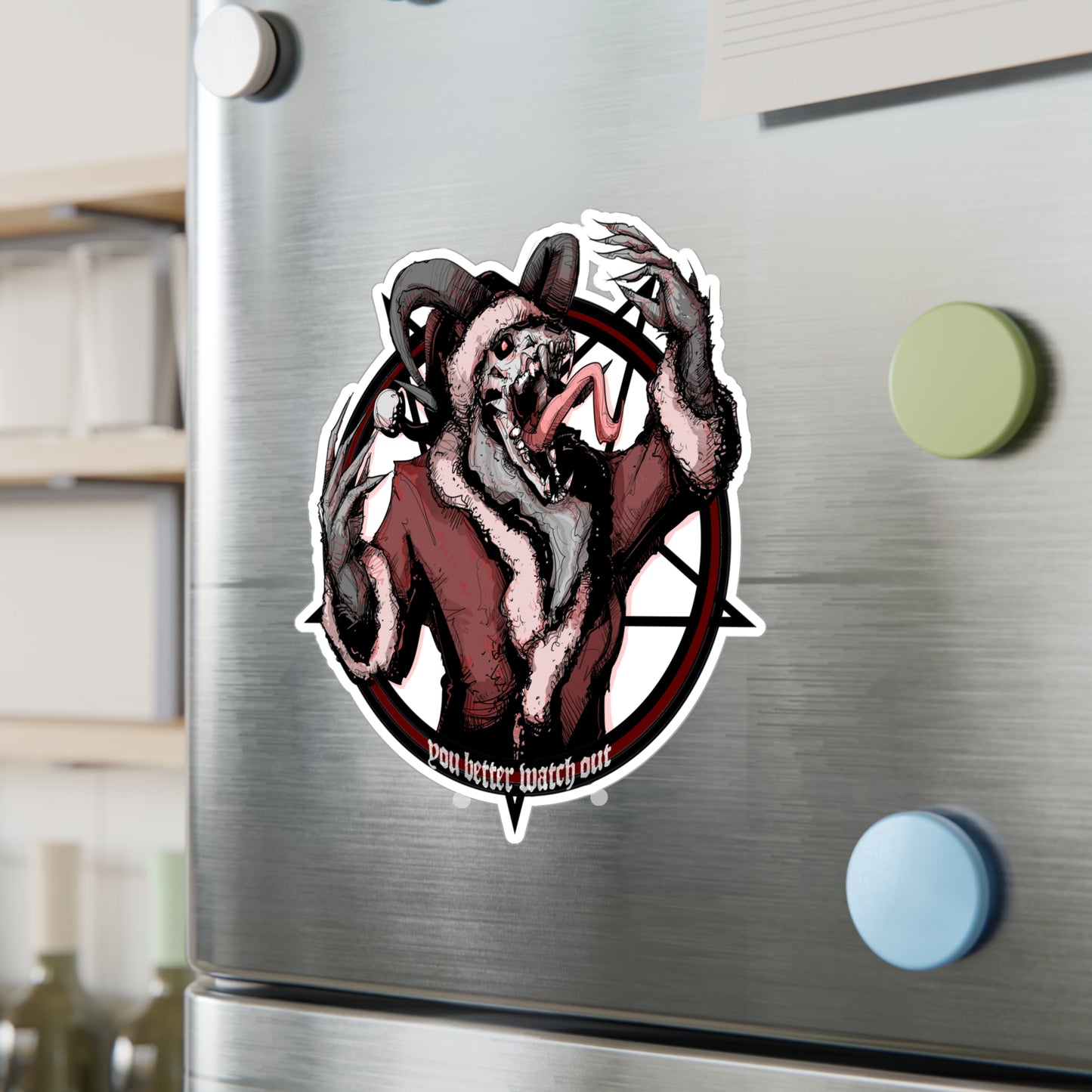 You Better Watch Out Kiss-Cut Vinyl Decal