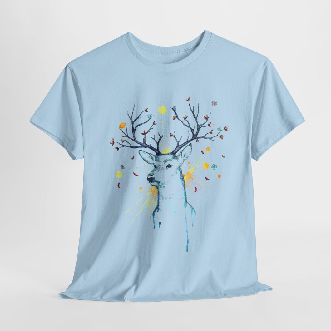 Tree Deer Unisex Heavy Cotton Tee