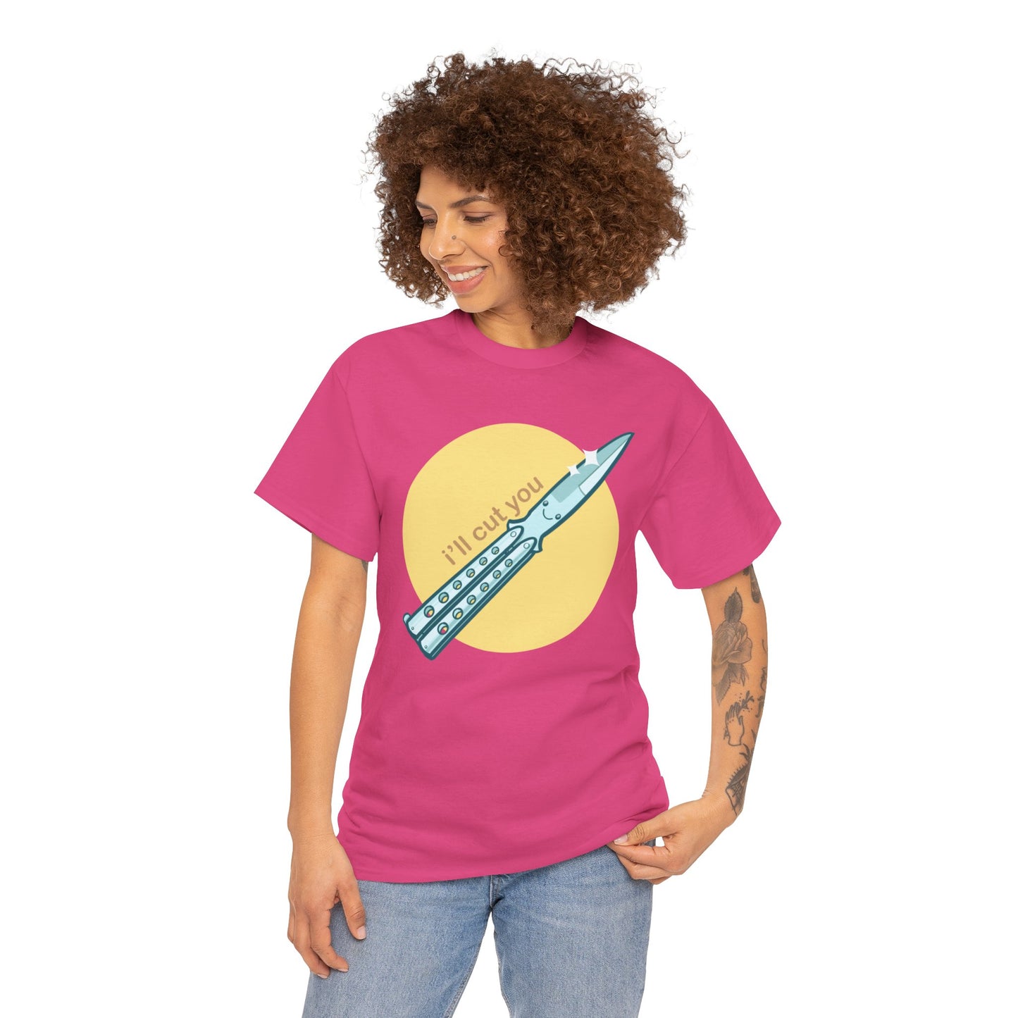 I'll Cut You Unisex Heavy Cotton Tee