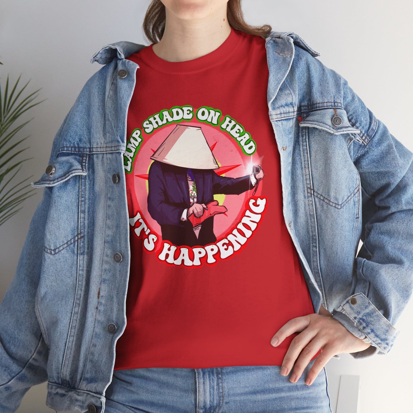 Lampshade On Head Unisex Heavy Cotton Tee