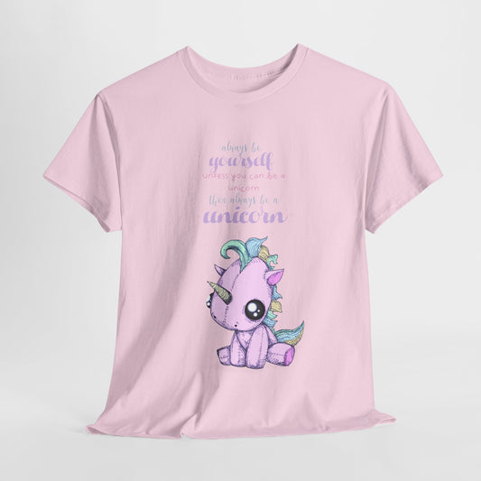 Be Yourself Unicorn Unisex Heavy Cotton Tee