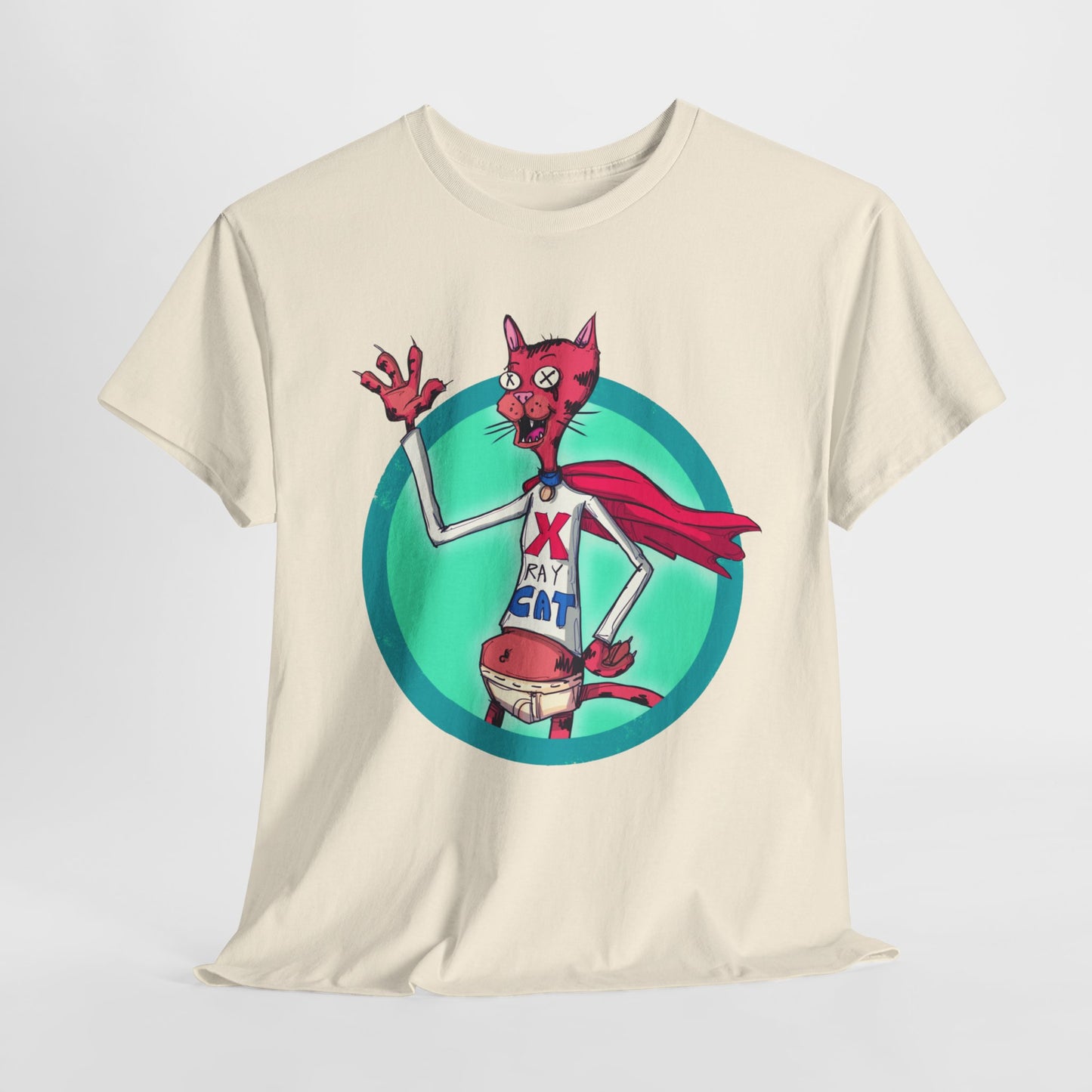 X-Ray Cat Unisex Heavy Cotton Tee