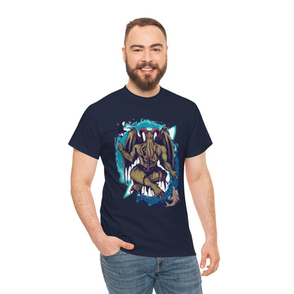 Baphomet Cthulhu Unisex Heavy Cotton Tee