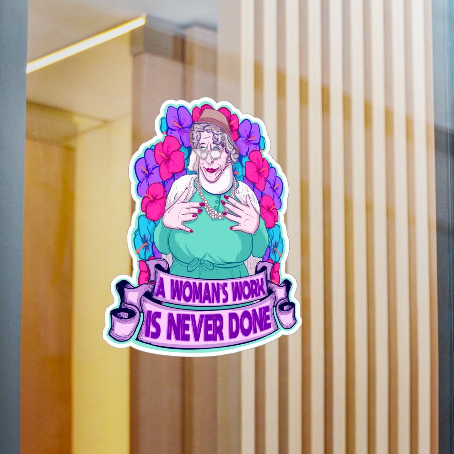 Auntie Nelda Kiss-Cut Vinyl Decal