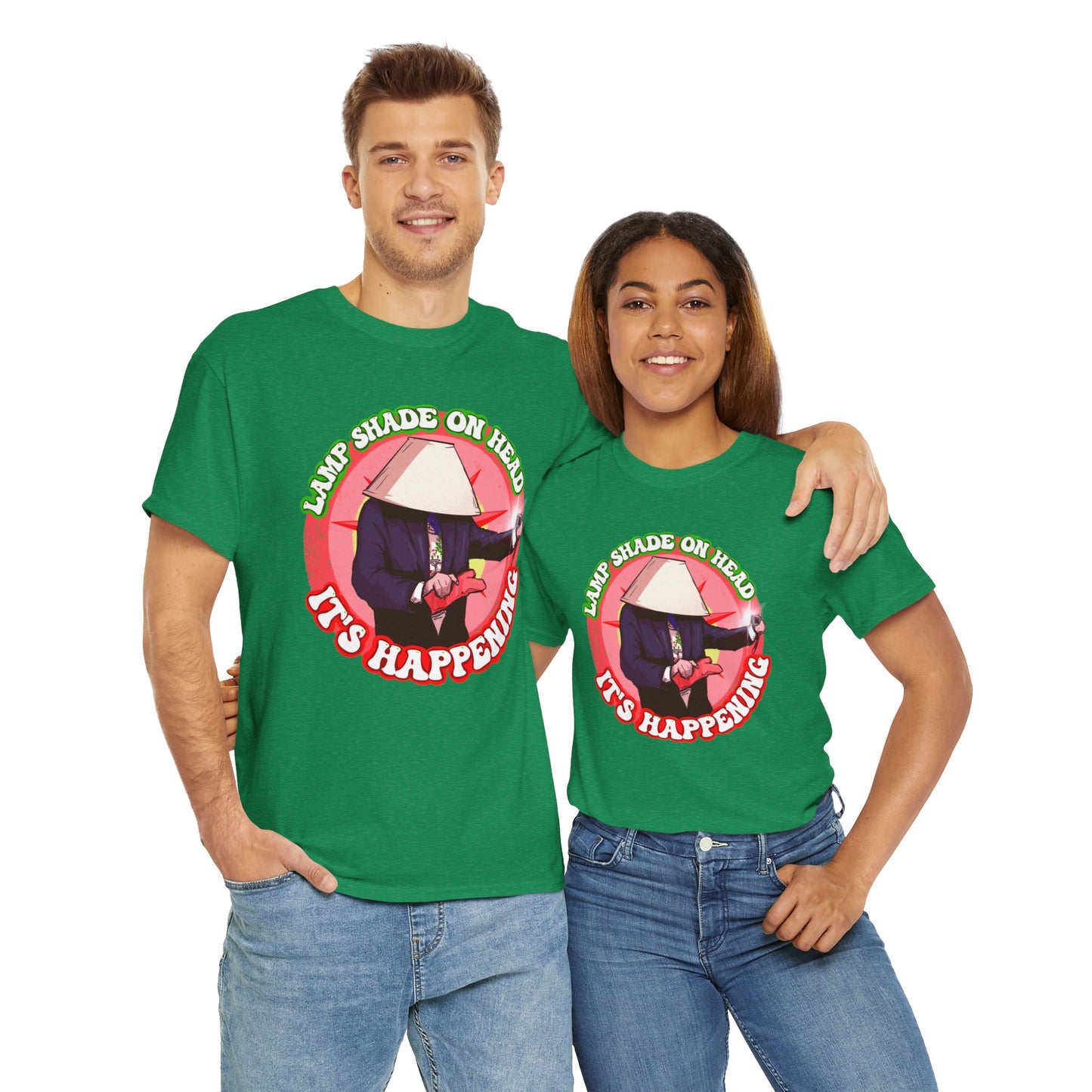 Lampshade On Head Unisex Heavy Cotton Tee