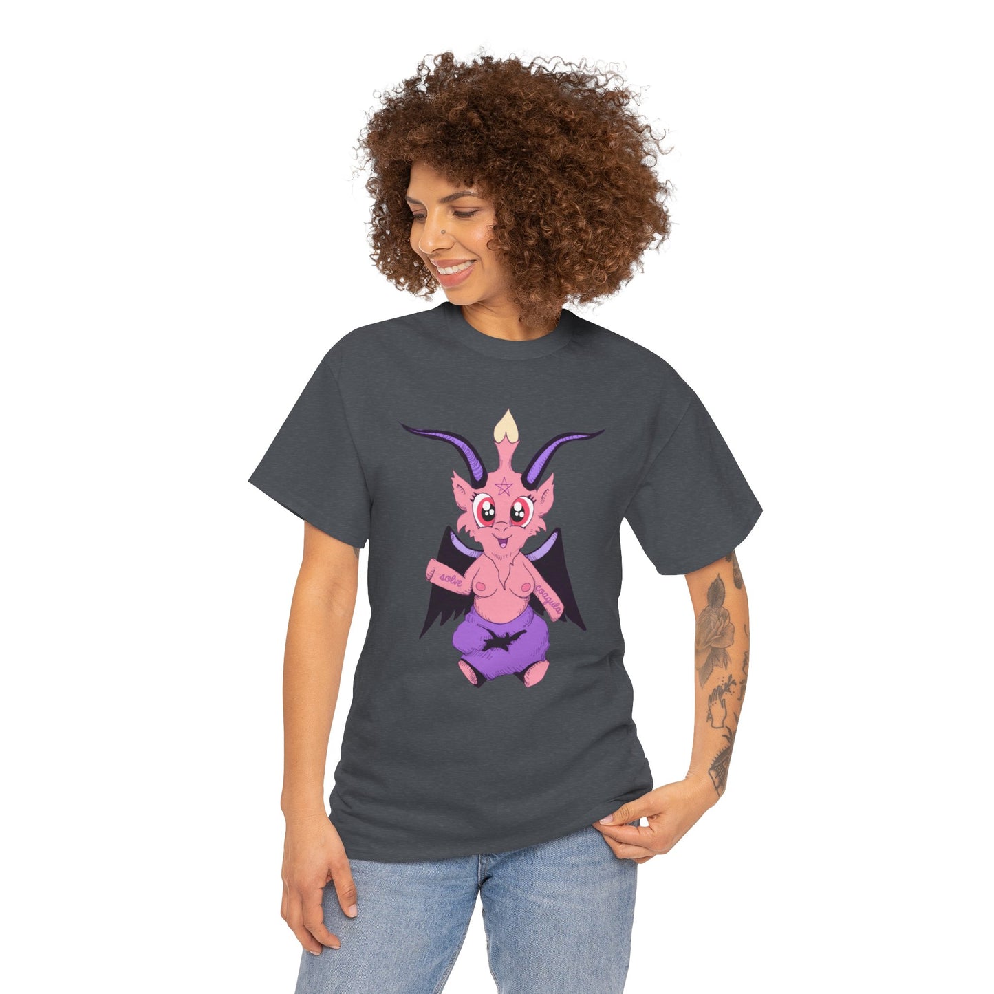 Little Baphomet Unisex Heavy Cotton Tee