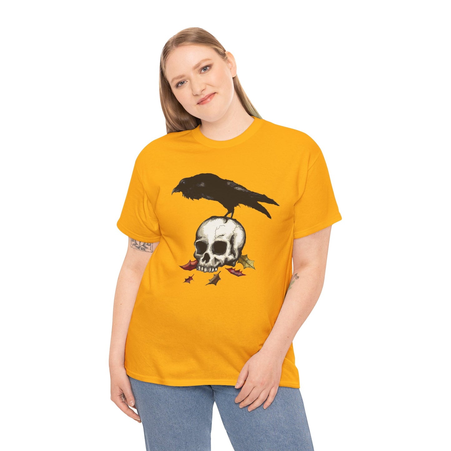 Crow Skull Unisex Heavy Cotton Tee