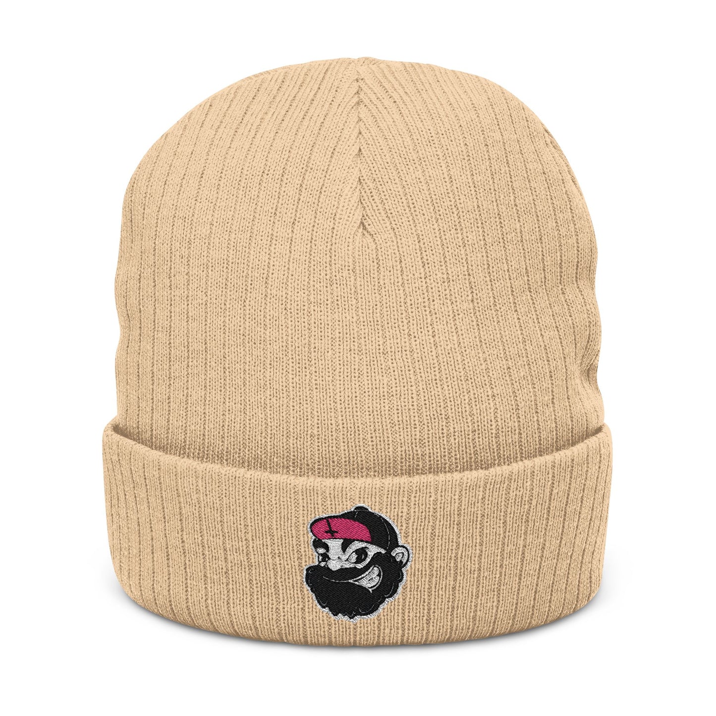 LVB 26 Logo Ribbed Knit Beanie Embroidered
