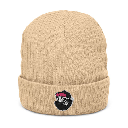 LVB 26 Logo Ribbed Knit Beanie Embroidered