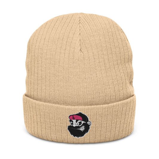 LVB 26 Logo Ribbed Knit Beanie Embroidered