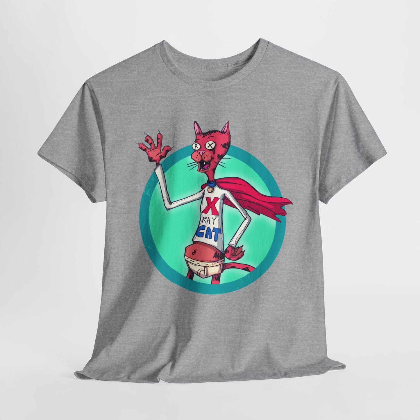 X-Ray Cat Unisex Heavy Cotton Tee