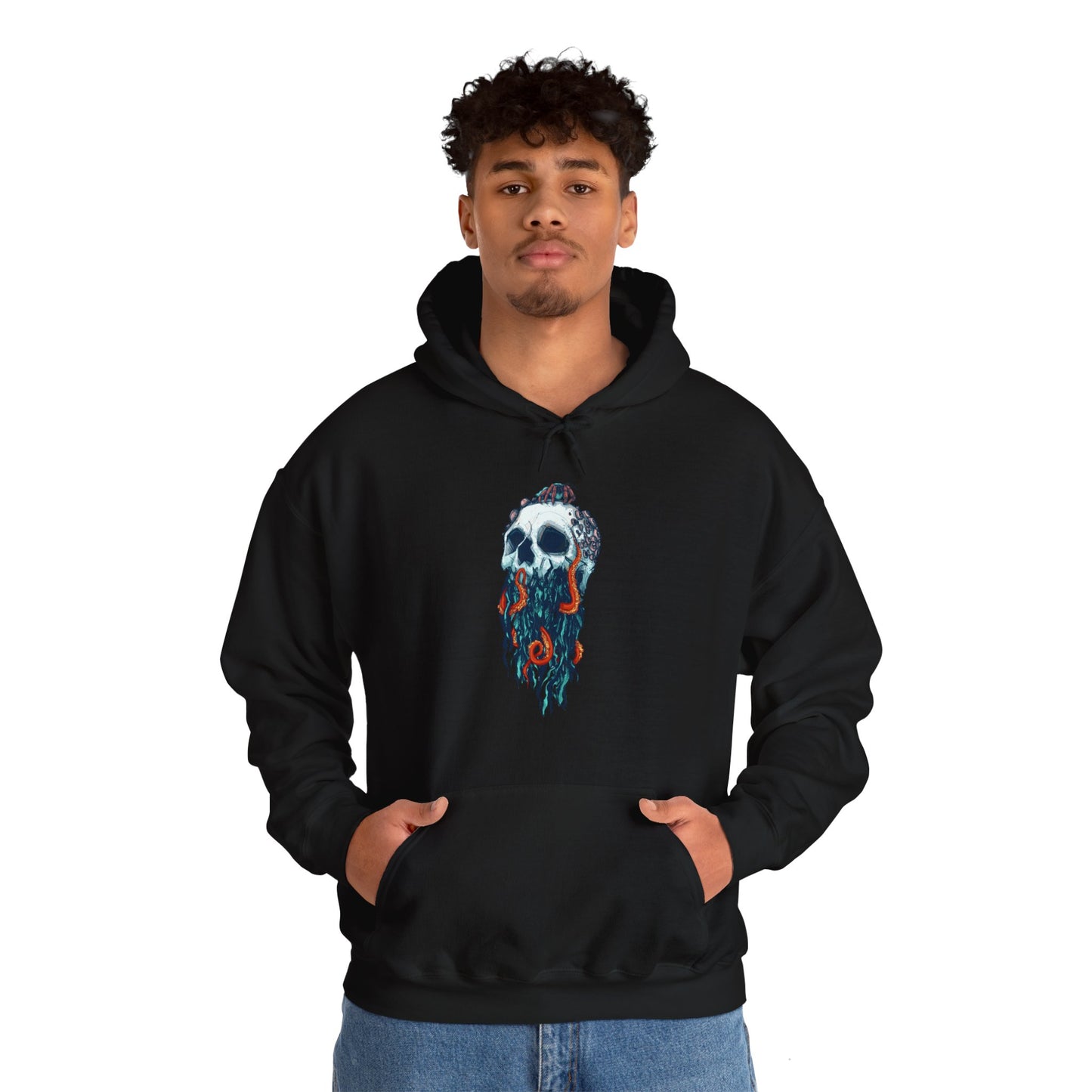 Elemental Skull Ocean Unisex Heavy Blend Hooded Sweatshirt