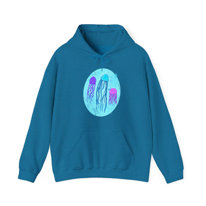 Jellyfish Varieties Unisex Heavy Blend Hooded Sweatshirt