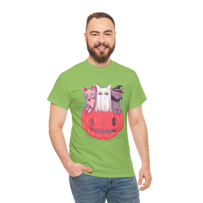 Meow-lloween Unisex Heavy Cotton Tee