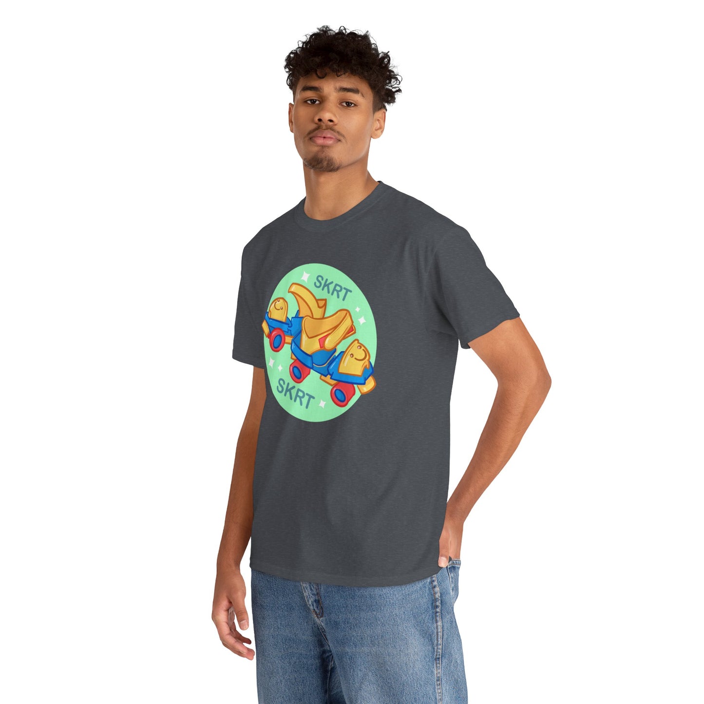 Roller Skates Unisex Heavy Cotton Tee