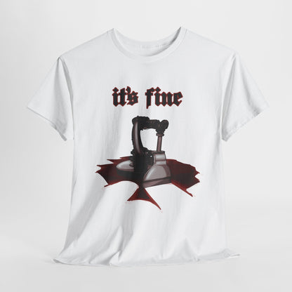 Fluid Leak Robot Unisex Heavy Cotton Tee