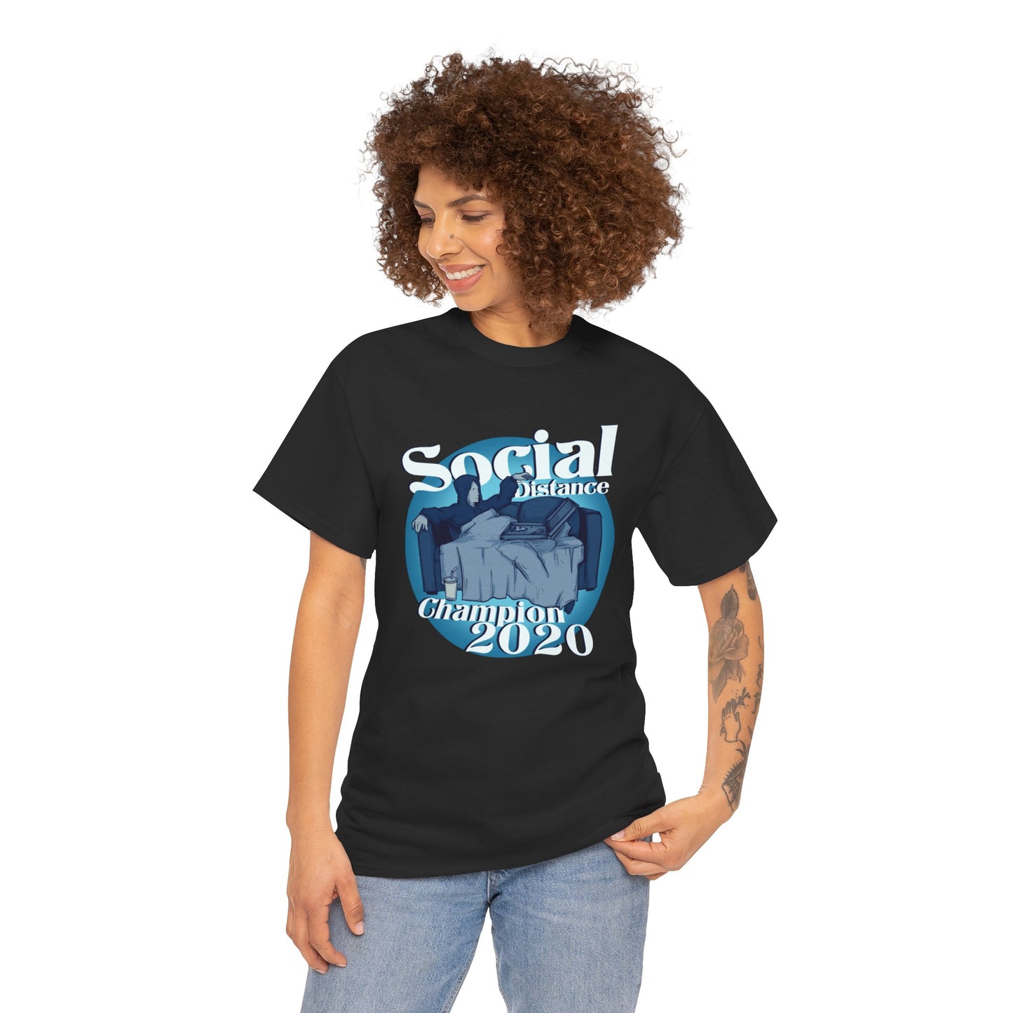 Social Distance Champion Unisex Heavy Cotton Tee