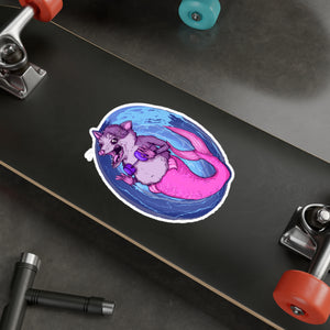 Mermaid Opossum Kiss-Cut Vinyl Decal