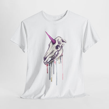 Unicorn Skull Unisex Heavy Cotton Tee