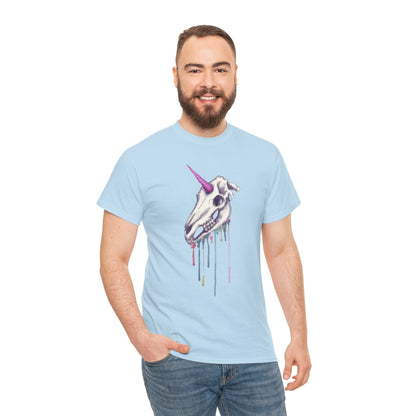Unicorn Skull Unisex Heavy Cotton Tee