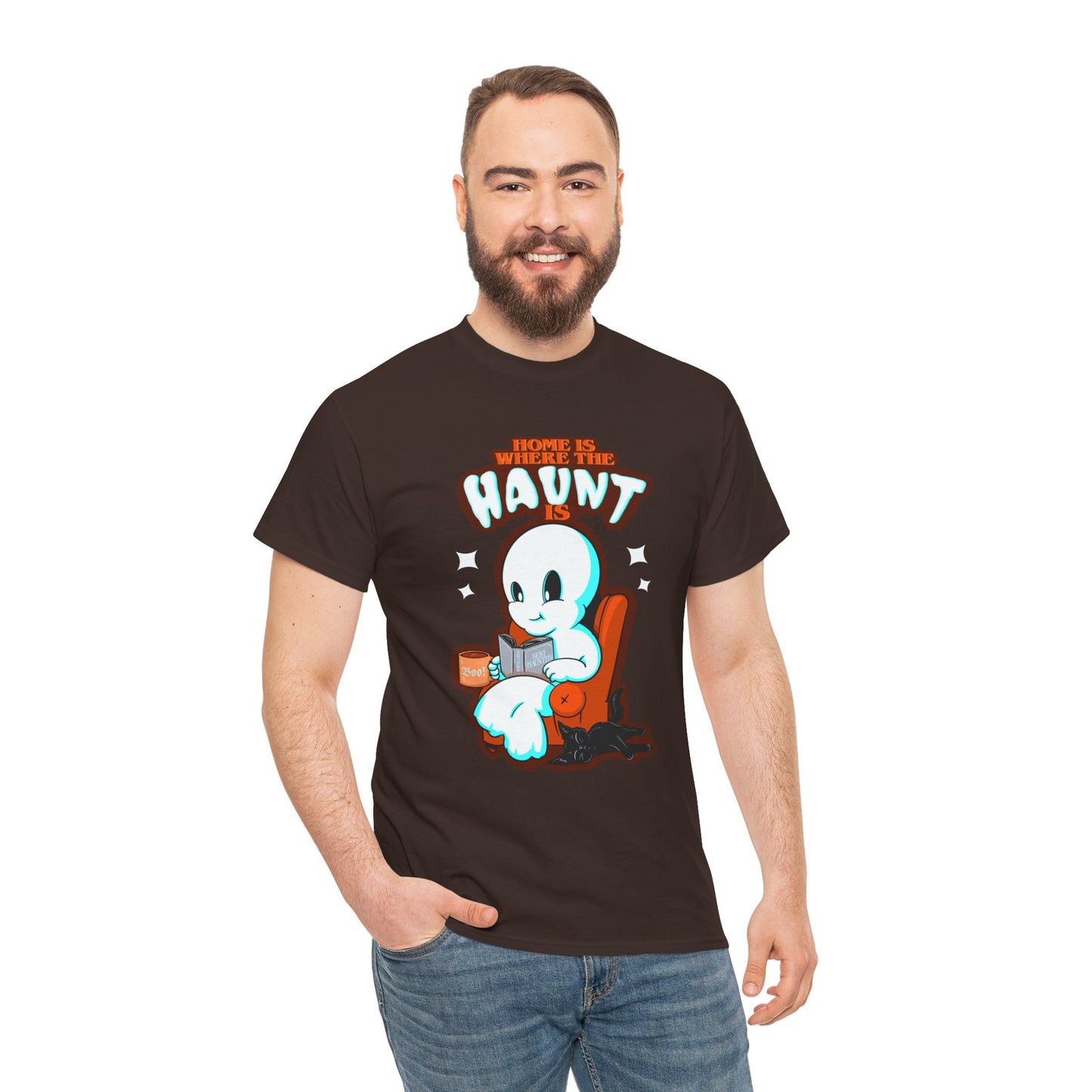 Home Is Where The Haunt Is Unisex Heavy Cotton Tee