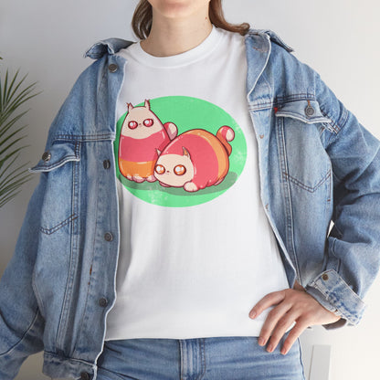 Candy Corn Cats Unisex Heavy Cotton Tee
