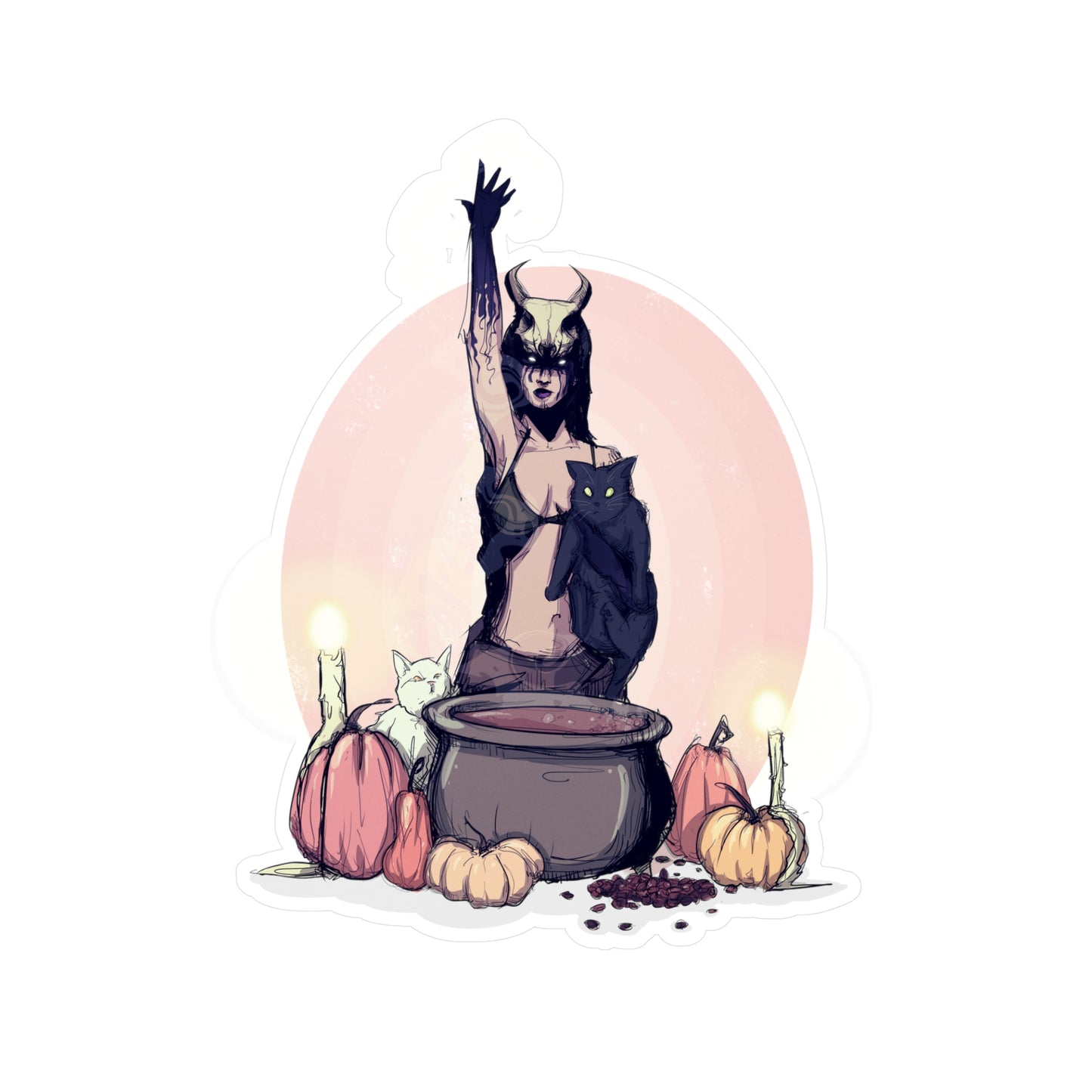 Coffee Witch Kiss-Cut Vinyl Decal