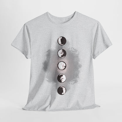 Cat Phases Unisex Heavy Cotton Tee