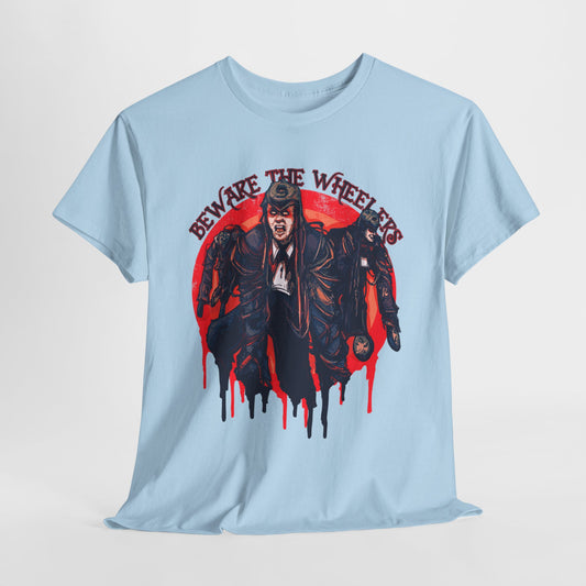 Beware The Wheelers Unisex Heavy Cotton Tee