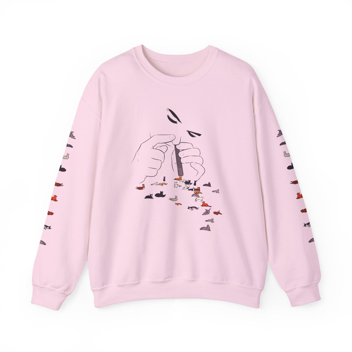 Serotonin Front + Back +Sleeve Print Unisex Heavy Blend Crewneck Sweatshirt