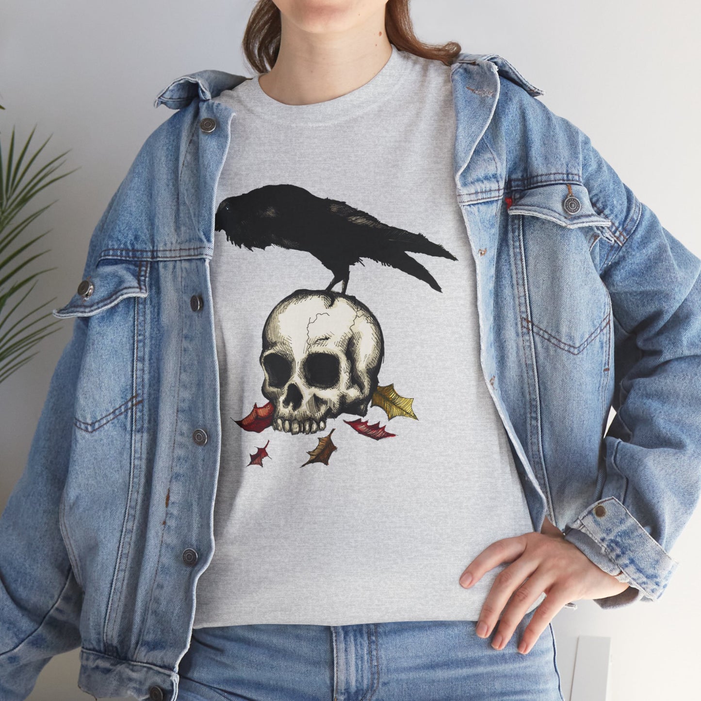 Crow Skull Unisex Heavy Cotton Tee