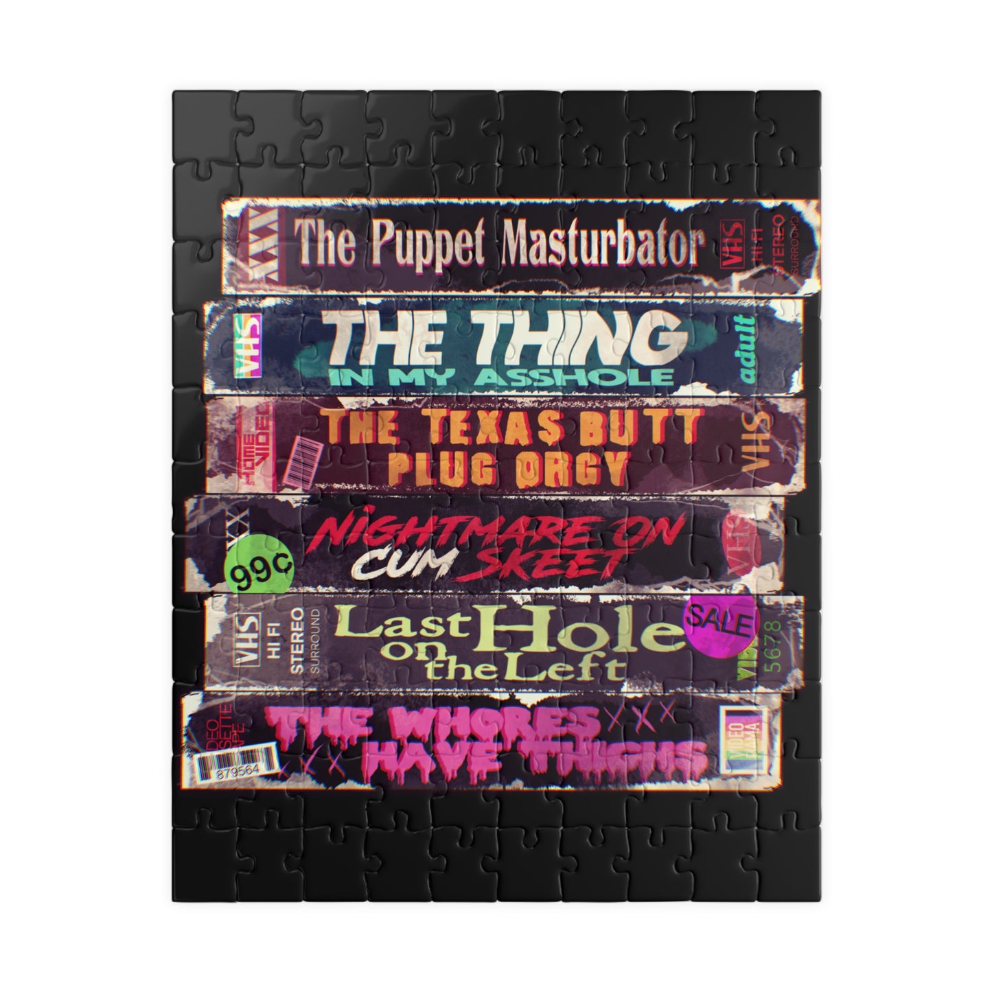 Adult Horror VHS Puzzle (110, 252, 500, 1014-piece)