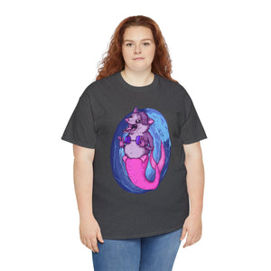 Mermaid Opossum Unisex Heavy Cotton Tee