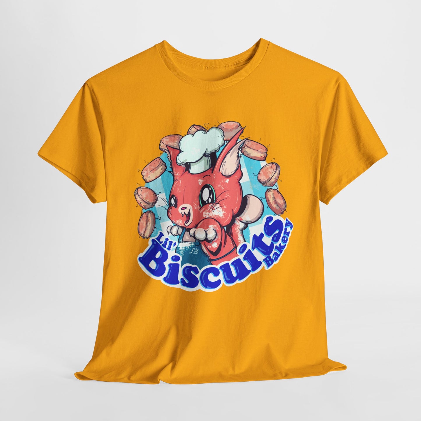 Lil Biscuits Cat Bakery Unisex Heavy Cotton Tee