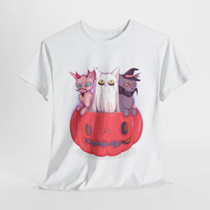 Meow-lloween Unisex Heavy Cotton Tee