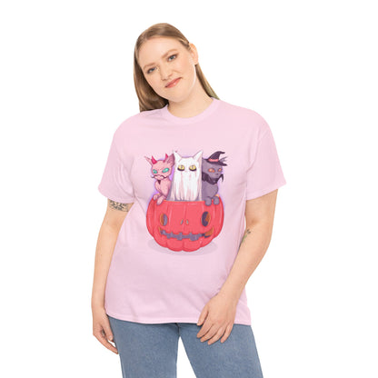 Meow-lloween Unisex Heavy Cotton Tee