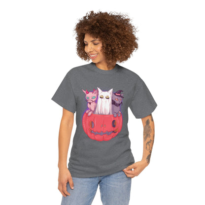 Meow-lloween Unisex Heavy Cotton Tee