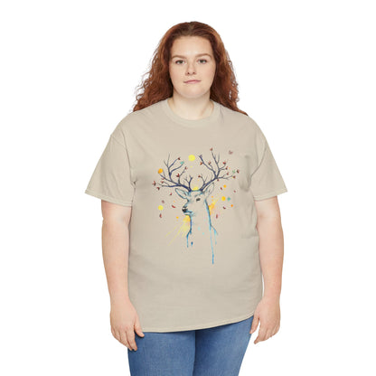 Tree Deer Unisex Heavy Cotton Tee