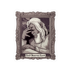 God Observes Earth Kiss-Cut Vinyl Decal