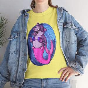 Mermaid Opossum Unisex Heavy Cotton Tee