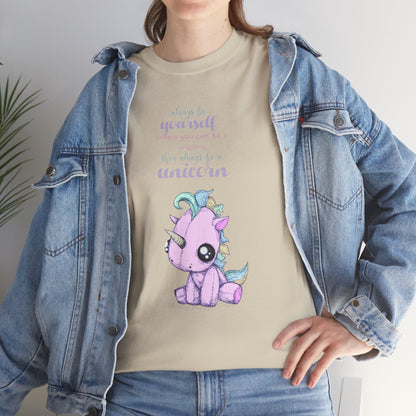 Be Yourself Unicorn Unisex Heavy Cotton Tee