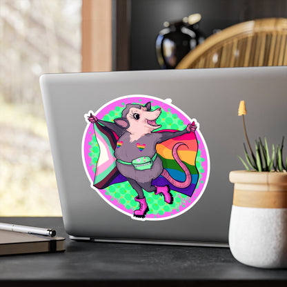Pride Opossum Kiss-Cut Vinyl Decal