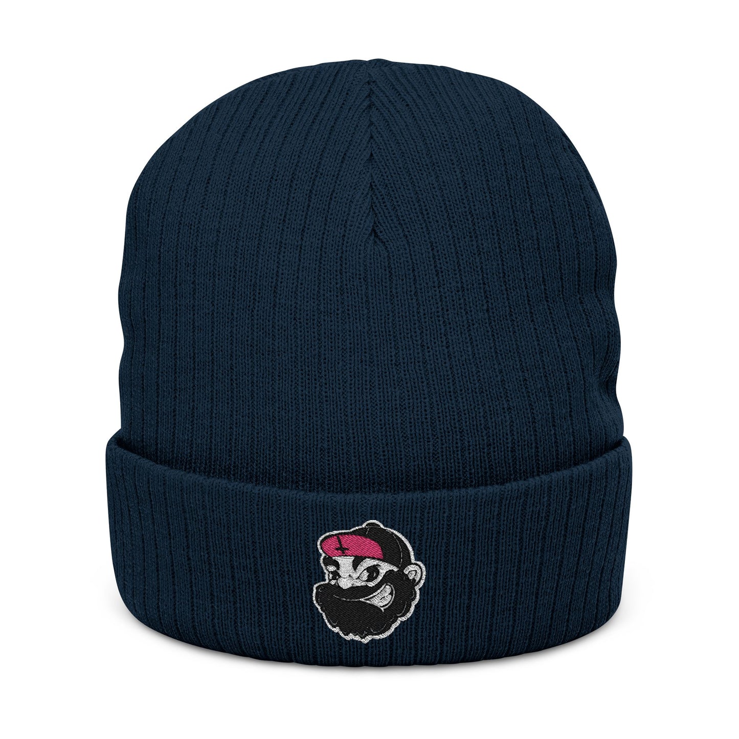 LVB 26 Logo Ribbed Knit Beanie Embroidered
