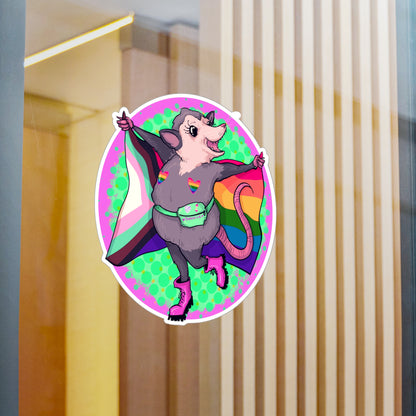 Pride Opossum Kiss-Cut Vinyl Decal