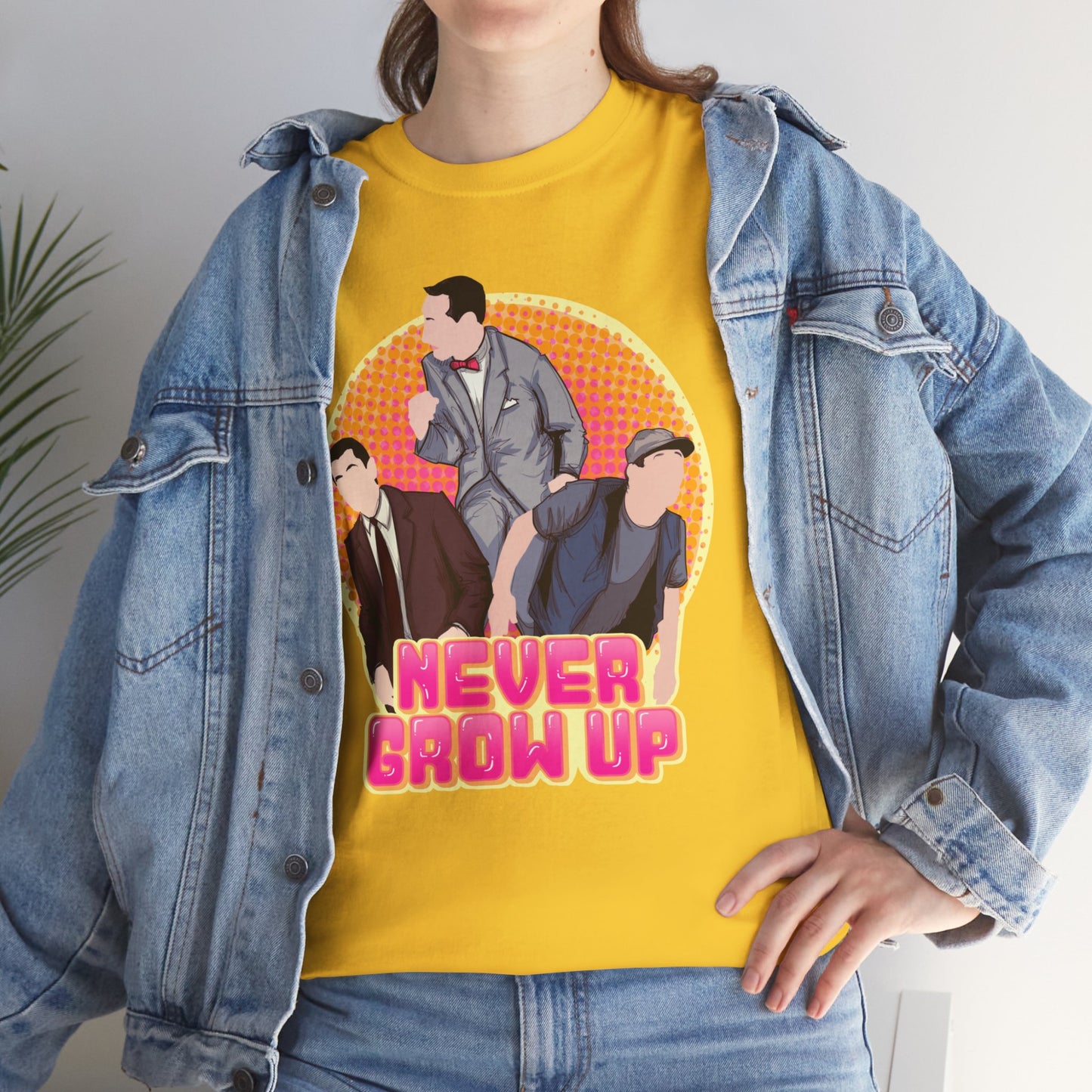 Never Grow Up Unisex Heavy Cotton Tee