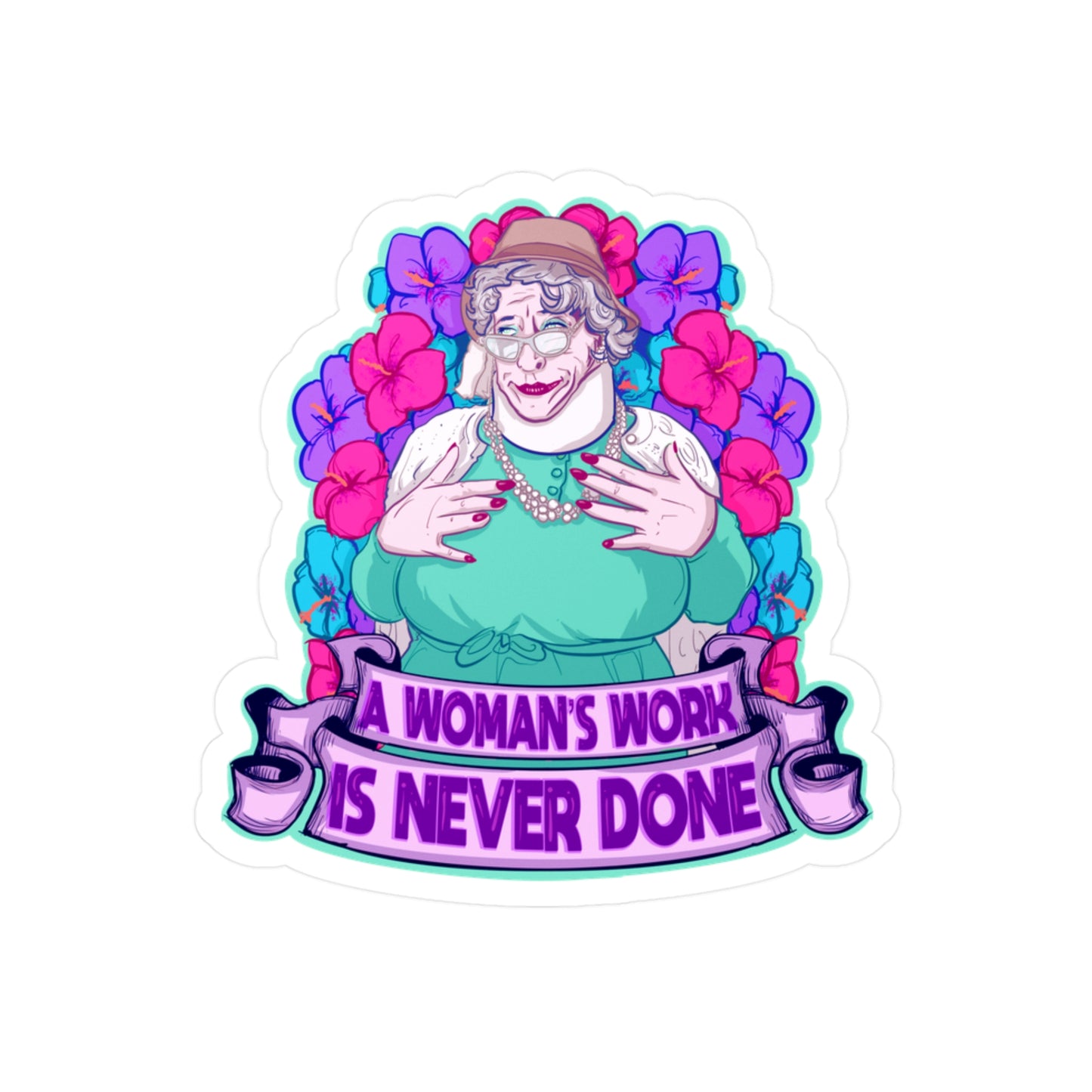 Auntie Nelda Kiss-Cut Vinyl Decal
