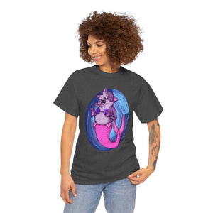 Mermaid Opossum Unisex Heavy Cotton Tee