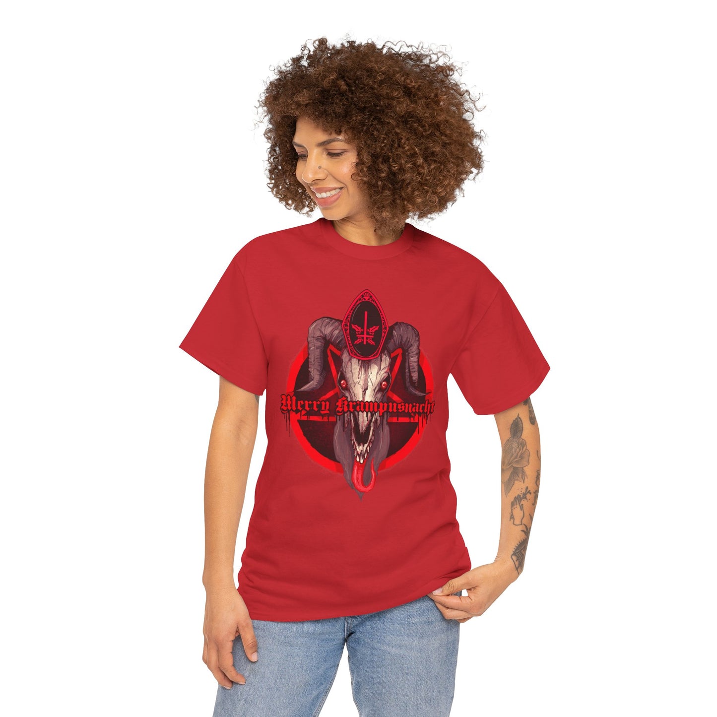 Merry Krampusnacht Unisex Heavy Cotton Tee