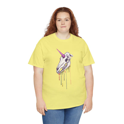 Unicorn Skull Unisex Heavy Cotton Tee